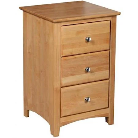 Night Stand with 3 Drawers